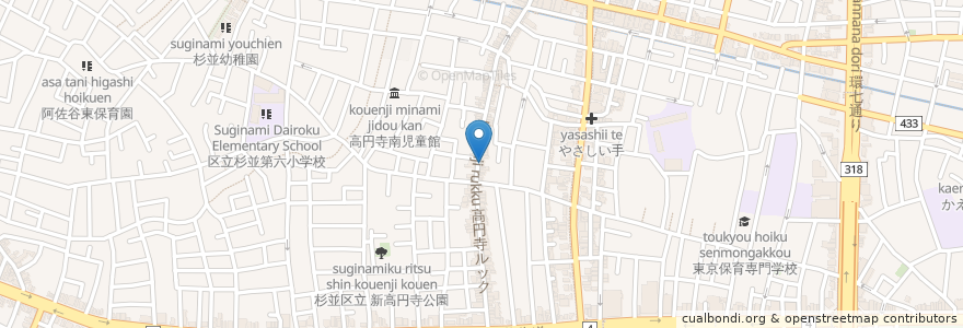 Mapa de ubicacion de じゃぐら en ژاپن, 東京都, 杉並区.
