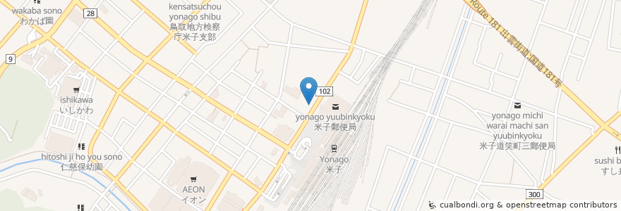Mapa de ubicacion de トヨタレンタリース en ژاپن, 鳥取県, 米子市.
