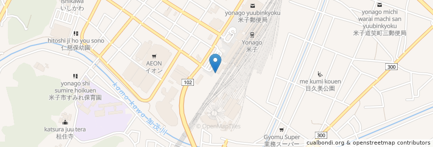 Mapa de ubicacion de 駅レンタカー en 日本, 鳥取県, 米子市.