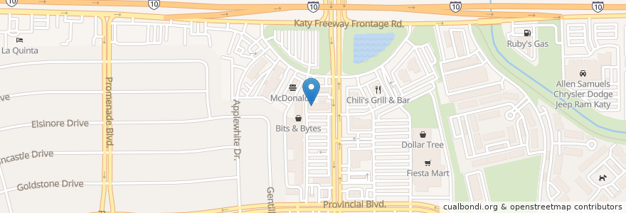 Mapa de ubicacion de Cici's Pizza en Vereinigte Staaten Von Amerika, Texas, Harris County.