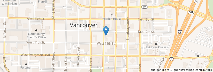 Mapa de ubicacion de Feral Public House en Estados Unidos Da América, Washington, Clark County, Vancouver.