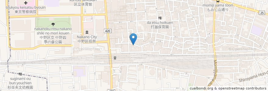 Mapa de ubicacion de 煮込み屋 ぐっつ en 일본, 도쿄도, 中野区.