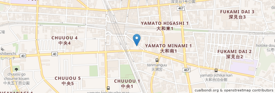 Mapa de ubicacion de 魚匠居酒屋 百笑 en ژاپن, 神奈川県, 大和市.