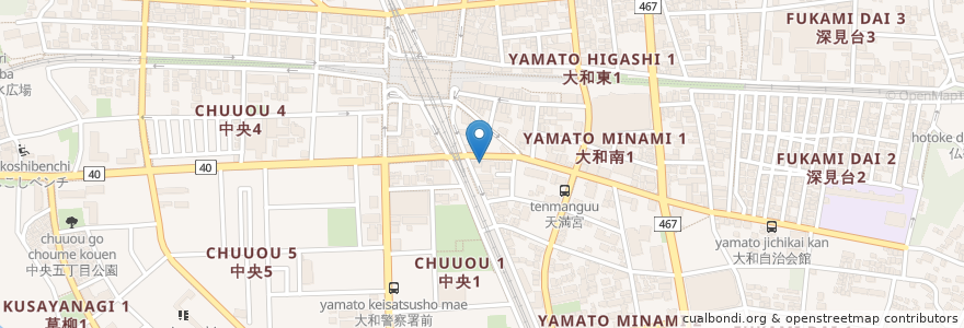 Mapa de ubicacion de ぎゅうぎゅう en ژاپن, 神奈川県, 大和市.