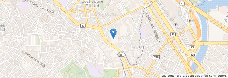 Mapa de ubicacion de 杵築宮　子之大神 en 日本, 神奈川縣, 横滨市, 西区.