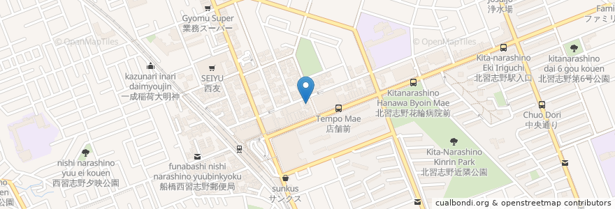 Mapa de ubicacion de エルミタージュ en Jepun, 千葉県, 船橋市.