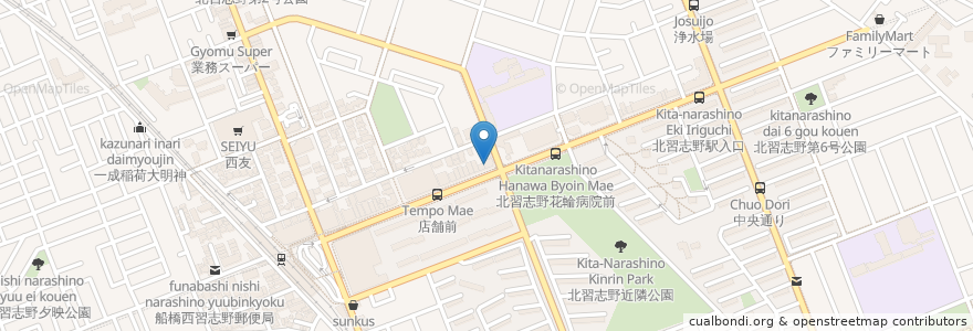 Mapa de ubicacion de 炭火焼鳥ひょっとこ en Japonya, 千葉県, 船橋市.