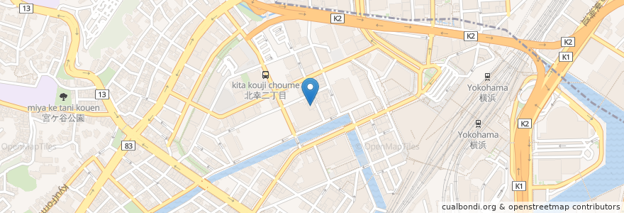Mapa de ubicacion de Hotel Sarasa en 日本, 神奈川縣, 横滨市, 西区, 神奈川区.