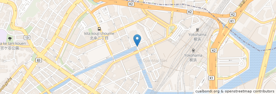 Mapa de ubicacion de エポスカードATMコーナー en Japonya, 神奈川県, 横浜市, 西区, 神奈川区.