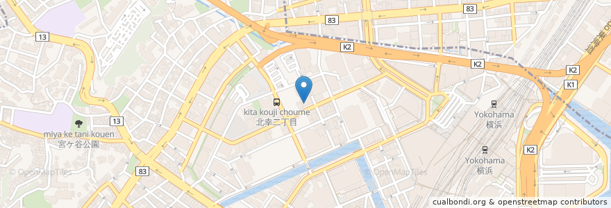 Mapa de ubicacion de SMBCフレンド証券 en اليابان, كاناغاوا, 横浜市, 西区, 神奈川区.