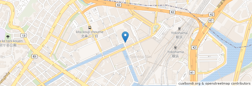 Mapa de ubicacion de 喫茶室ルノアール　横浜西口北幸店 en Japan, Kanagawa Prefecture, Yokohama, Nishi Ward, Kanagawa Ward.