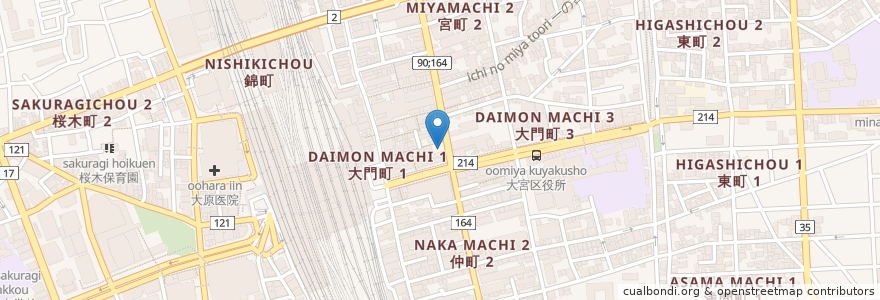 Mapa de ubicacion de 大戸屋 en Japão, 埼玉県, さいたま市, 大宮区.