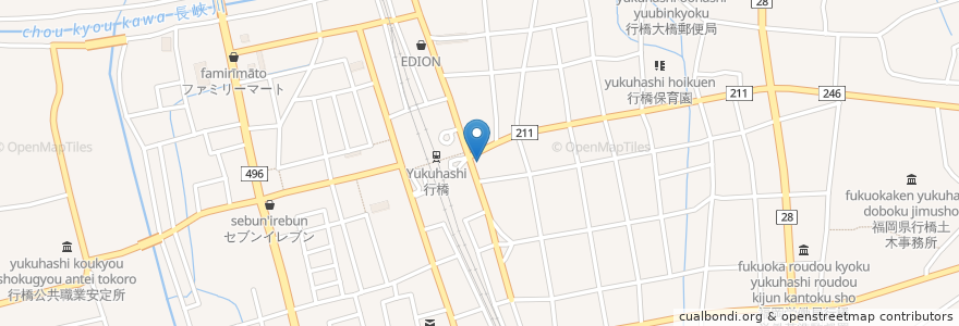 Mapa de ubicacion de にし田 en ژاپن, 福岡県, 行橋市.