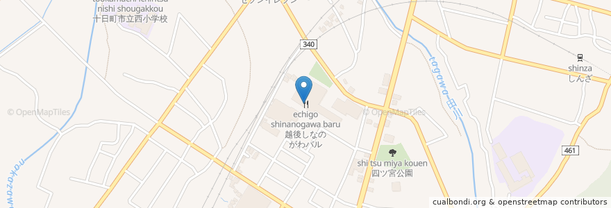 Mapa de ubicacion de 越後しなのがわバル en Jepun, 新潟県, 十日町市.
