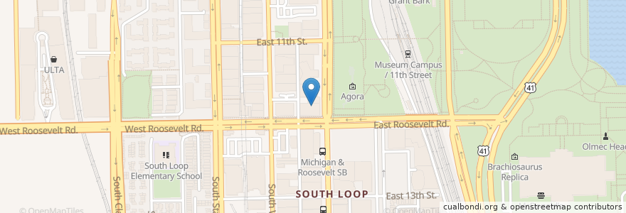 Mapa de ubicacion de Burger Bar Chicago - South Loop en الولايات المتّحدة الأمريكيّة, إلينوي, شيكاغو.