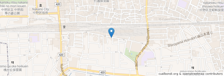 Mapa de ubicacion de 檸檬樹 en ژاپن, 東京都, 中野区.