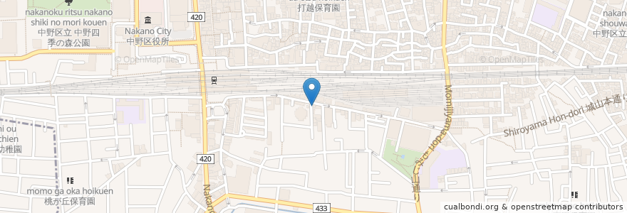 Mapa de ubicacion de YOROZUYA en 日本, 東京都, 中野区.