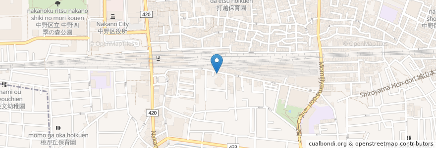 Mapa de ubicacion de すし政 en Japan, Tokyo, Nakano.