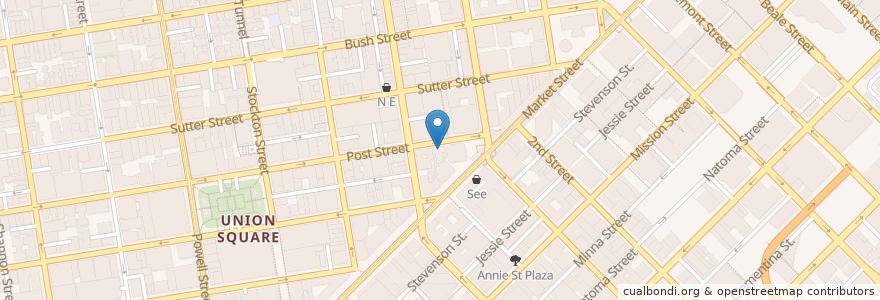 Mapa de ubicacion de Mechanic's Institute Library and Chess Room en United States, California, San Francisco City And County, San Francisco.