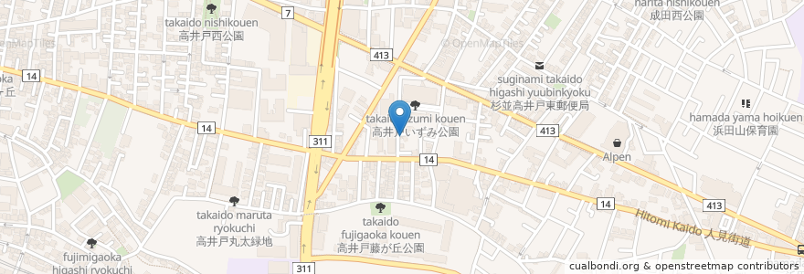 Mapa de ubicacion de 国本歯科医院 en اليابان, 東京都, 杉並区.