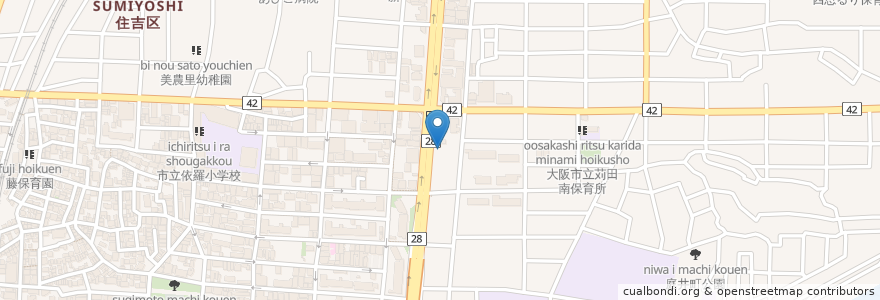 Mapa de ubicacion de タイムズ en Jepun, 大阪府, 大阪市.