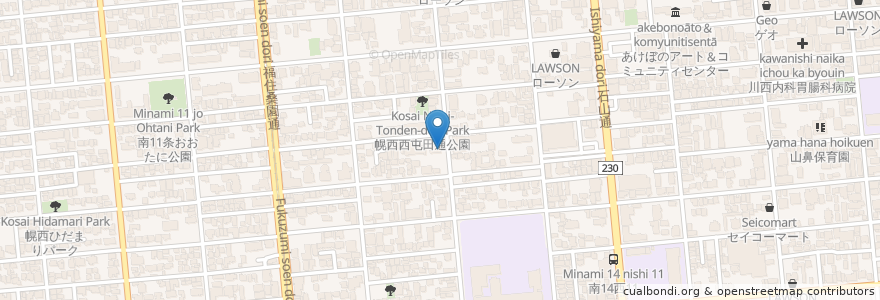 Mapa de ubicacion de 原歯科医院 en Japonya, 北海道, 石狩振興局, 札幌市, 中央区.