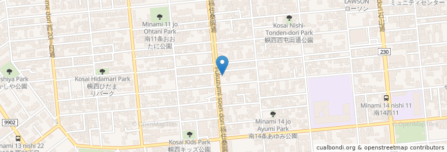 Mapa de ubicacion de リラ歯科医院 en Japan, Präfektur Hokkaido, 石狩振興局, 札幌市, 中央区.