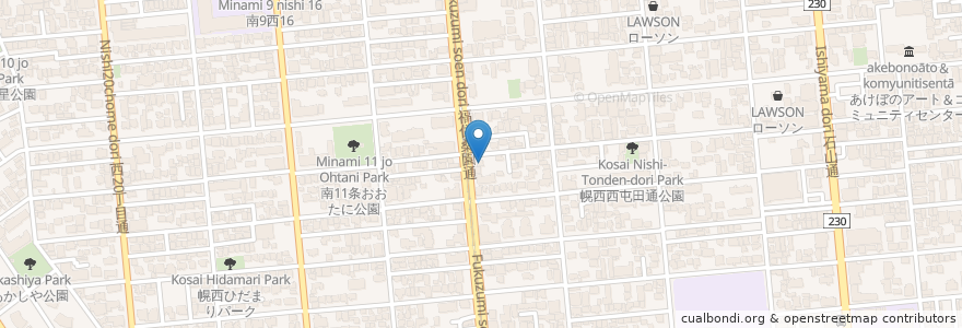 Mapa de ubicacion de BENTOSS en ژاپن, 北海道, 石狩振興局, 札幌市, 中央区.