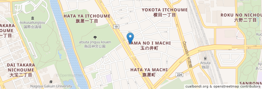 Mapa de ubicacion de 三井のリパーク en Japan, 愛知県, Nagoya, 熱田区.