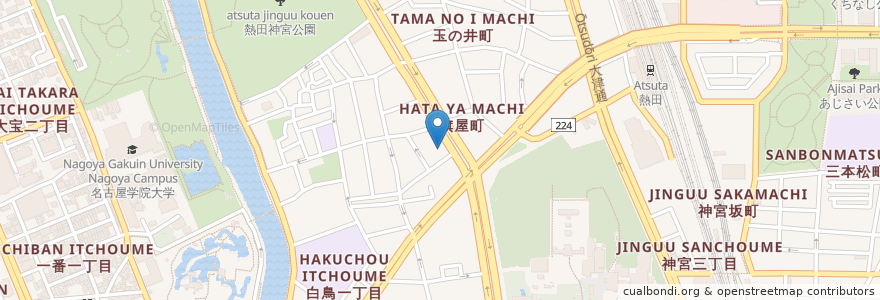 Mapa de ubicacion de 名鉄協商パーキング en Japon, Préfecture D'Aichi, 名古屋市, 熱田区.