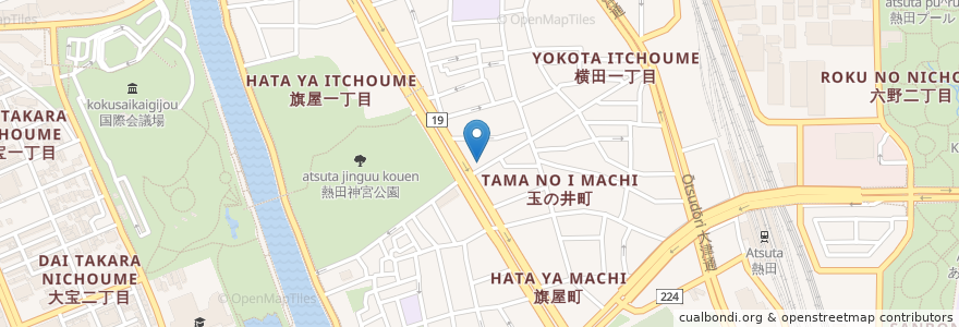 Mapa de ubicacion de Mayパーク en Jepun, 愛知県, 名古屋市, 熱田区.