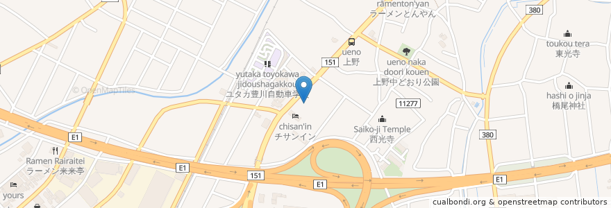 Mapa de ubicacion de そば処 山科 en 日本, 爱知县, 豊川市.