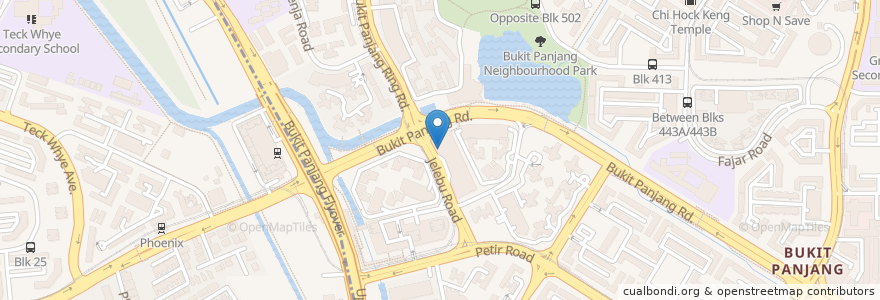 Mapa de ubicacion de Pizza Hut en Singapura, Northwest.
