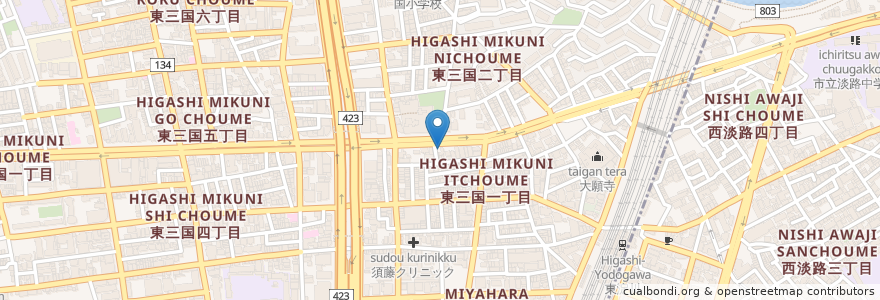 Mapa de ubicacion de 三井のリパーク en ژاپن, 大阪府, 大阪市, 淀川区.