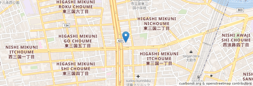 Mapa de ubicacion de 吉村内科クリニック en ژاپن, 大阪府, 大阪市, 淀川区.