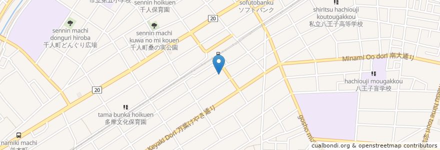 Mapa de ubicacion de デニーズ en اليابان, 東京都, 八王子市.