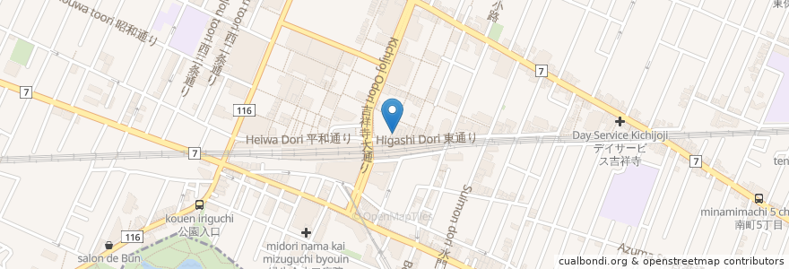 Mapa de ubicacion de はなの舞 en Jepun, 東京都, 武蔵野市.