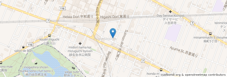 Mapa de ubicacion de トークバックビコック en Japon, Tokyo, 武蔵野市.