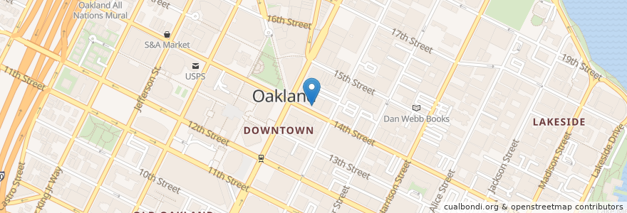 Mapa de ubicacion de Venue en Estados Unidos De América, California, Condado De Alameda, Oakland.