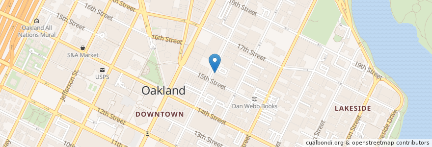 Mapa de ubicacion de Family Dentists en Vereinigte Staaten Von Amerika, Kalifornien, Alameda County, Oakland.