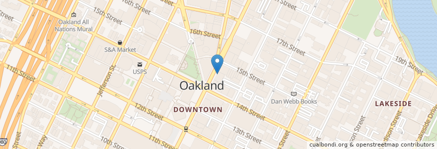 Mapa de ubicacion de Shiba Ramen en Vereinigte Staaten Von Amerika, Kalifornien, Alameda County, Oakland.