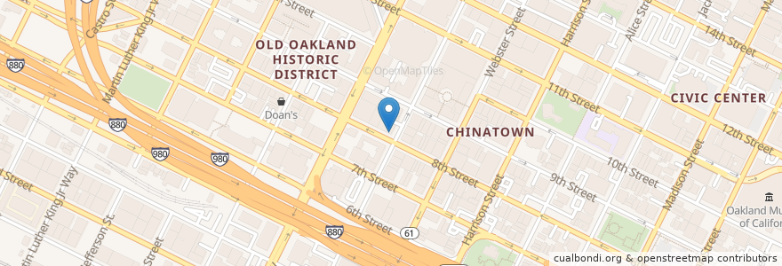 Mapa de ubicacion de Citibank en Vereinigte Staaten Von Amerika, Kalifornien, Alameda County, Oakland.