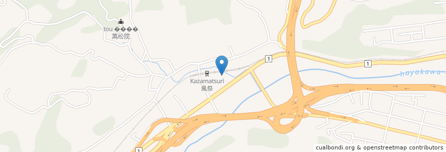 Mapa de ubicacion de 鈴廣かまぼこの里 汐凪カフェ en 日本, 神奈川県, 小田原市.