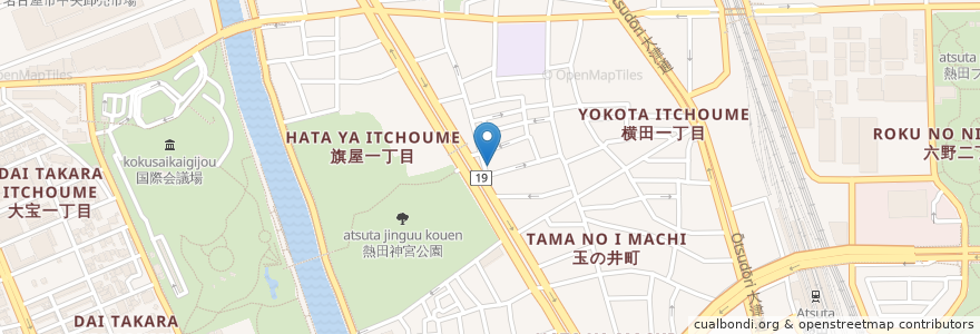Mapa de ubicacion de 名鉄協商パーキング en Japan, 愛知県, Nagoya, 熱田区.