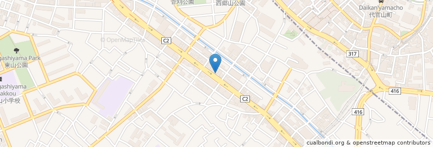 Mapa de ubicacion de Pizzeria e Trattoria da ISA en 日本, 东京都/東京都, 目黒区.
