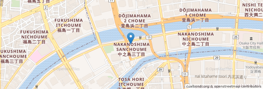 Mapa de ubicacion de パセミヤ en Япония, Осака, 大阪市, 北区.