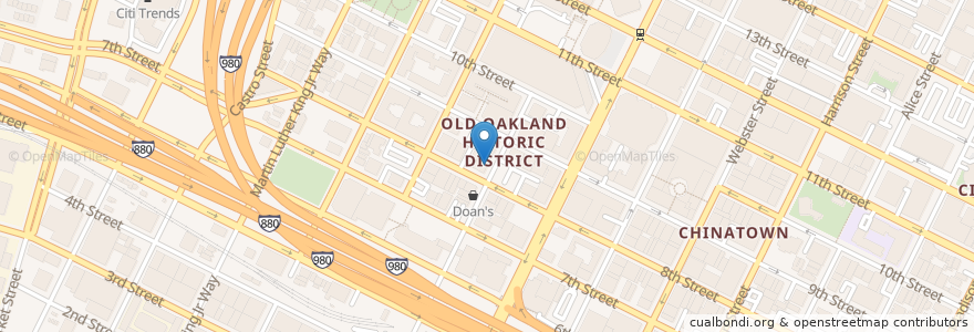 Mapa de ubicacion de Parliament en Amerika Syarikat, California, Alameda County, Oakland.