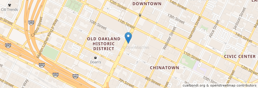 Mapa de ubicacion de Cafe Gabriela en Verenigde Staten, Californië, Alameda County, Oakland.