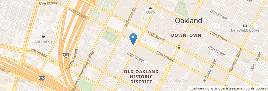 Mapa de ubicacion de El Gusano en United States, California, Alameda County, Oakland.