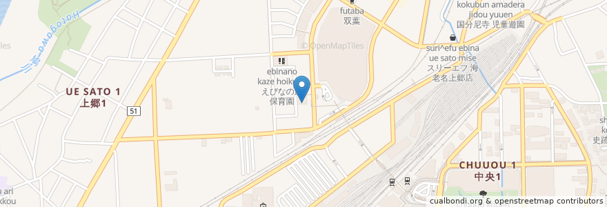 Mapa de ubicacion de 海老名駅西口郵便局 en Japonya, 神奈川県, 海老名市.